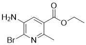structure of CAS# 1149388-64-6, Ethyl 5-amino-6-bromo-2-methylnicotinate