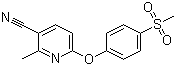 2-Methyl-6-[4-(methylsulfonyl)phenoxy]-3-pyridinecarbonitrile molecular structure (CAS 1150100-45-0)