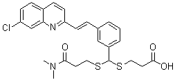 (E)-3-[[[3-[2-(7-Chloro-2-quinolinyl)ethenyl]phenyl][[3-(dimethylamino)-3-oxopropyl]thio]methyl]thio]-propanoic acid molecular structure (CAS 115104-28-4)