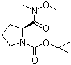 N-(tert-Butoxycarbonyl)-L-proline N'-methoxy-N'-methylamide molecular structure (CAS 115186-37-3)