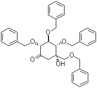 (2R,3S,4S,5S)-5-Hydroxy-2,3,4-tris(phenylmethoxy)-5-[(phenylmethoxy)methyl]-cyclohexanone molecular structure (CAS 115250-38-9)