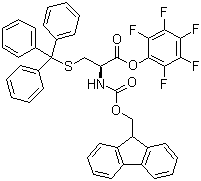 Fmoc-S-trityl-L-cysteine pentafluorophenyl ester molecular structure (CAS 115520-21-3)