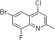 6-Bromo-4-chloro-8-fluoro-2-methylquinoline molecular structure (CAS 1156277-76-7)