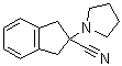 2,3-Dihydro-2-(1-pyrrolidinyl)-1H-indene-2-carbonitrile molecular structure (CAS 1157501-73-9)