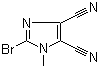 2-Bromo-1-methyl-1H-imidazole-4,5-dicarbonitrile molecular structure (CAS 115905-43-6)