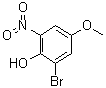 2-Bromo-4-methoxy-6-nitrophenol molecular structure (CAS 115929-59-4)