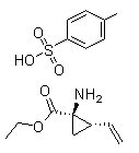 结构式 CAS# 1159609-95-6, (1R,2S)-1-氨基-2-乙烯基-环丙烷羧酸乙酯 4-甲基苯磺酸盐