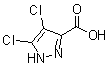 4,5-Dichloro-1H-pyrazole-3-carboxylic acid molecular structure (CAS 115964-19-7)