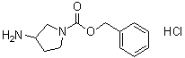 3-Amino-1-pyrrolidinecarboxylic acid phenylmethyl ester hydrochloride molecular structure (CAS 1159822-27-1)