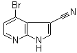 4-Bromo-1H-pyrrolo[2,3-b]pyridine-3-carbonitrile molecular structure (CAS 1159982-14-5)