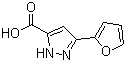 structure of CAS# 116153-81-2, 5-(Furan-2-yl)-2H-pyrazole-3-carboxylic acid