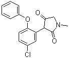 结构式 CAS# 1162120-35-5, 3-(5-氯-2-苯氧基苯基)-1-甲基-2,4-吡咯烷二酮