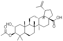 2alpha-羟基-3beta-O-乙酰基桦木酸分子结构 (CAS 1163728-89-9)