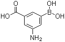 3-氨基-5-羧基苯硼酸分子结构 (CAS 116378-40-6)