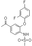 N-[4-Acetyl-2-(2,4-difluorophenoxy)phenyl]-methanesulfonamide molecular structure (CAS 116686-15-8)