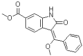(3E)-2,3-Dihydro-3-(methoxyphenylmethylene)-2-oxo-1H-indole-6-carboxylic acid methyl ester molecular structure (CAS 1168150-46-6)