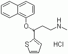 结构式 CAS# 116817-11-9, 盐酸度洛西汀; (RS)-度洛西汀盐酸盐; (RS)-(-)-N-甲基-3-(1-萘氧基)-3-(2-噻吩)-丙胺盐酸盐