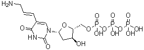 5-[(1E)-3-Amino-1-propen-1-yl]-2'-deoxyuridine 5'-(tetrahydrogen triphosphate) molecular structure (CAS 116840-18-7)