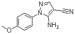5-Amino-1-(4-methoxyphenyl)-1H-pyrazole-4-carbonitrile molecular structure (CAS 116884-64-1)