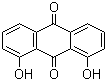 structure of CAS# 117-10-2, 1,8-Dihydroxyanthraquinone;Danthron; Chrysazine