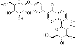 Puerarin-4'-O-beta-D-glucopyranoside molecular structure (CAS 117047-08-2)