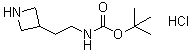 structure of CAS# 1170905-43-7, tert-Butyl 2-(3-azetidinyl)ethylcarbamate hydrochloride;tert-Butyl N-[2-(azetidin-3-yl)ethyl]carbamate hydrochloride; tert-butyl (2-(azetidin-3-yl)ethyl)carbamate (hydrochloride)