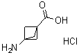 structure of CAS# 1172097-47-0, 3-Aminobicyclo[1.1.1]pentane-1-carboxylic acid hydrochloride (1:1)