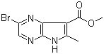 2-Bromo-6-methyl-5H-pyrrolo[2,3-b]pyrazine-7-carboxylic acid methyl ester molecular structure (CAS 1172943-37-1)