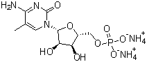 5-Methyl-5'-cytidylic acid diammonium salt  molecular structure (CAS 117309-80-5)