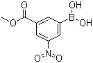 3-甲氧基羰基-5-硝基苯硼酸分子结构 (CAS 117342-20-8)
