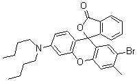 3-Dibutylamino-6-methyl-7-bromofluoran molecular structure (CAS 117342-26-4)