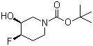 (3S,4R)-4-Fluoro-3-hydroxy-1-piperidinecarboxylic acid tert-butyl ester molecular structure (CAS 1174020-46-2)