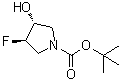 (3R,4R)-3-Fluoro-4-hydroxy-1-pyrrolidinecarboxylic acid 1,1-dimethylethyl ester molecular structure (CAS 1174020-50-8)