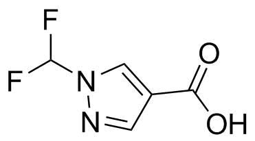 1-(difluoromethyl)-1H-pyrazole-4-carboxylic acid molecular structure (CAS 1174305-81-7)