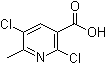 2,5-二氯-6-甲基-3-吡啶羧酸分子结构 (CAS 117449-74-8)