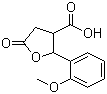 2-(2-Methoxyphenyl)-5-oxotetrahydrofuran-3-carboxylic acid molecular structure (CAS 117621-06-4)