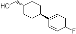 反式-4-(4-氟苯基)环己烷甲醇分子结构 (CAS 117736-08-0)