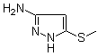 5-(Methylthio)-1H-pyrazol-3-amine molecular structure (CAS 117736-74-0)