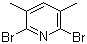 3,5-Dimethyl-2,6-dibromopyridine molecular structure (CAS 117846-58-9)