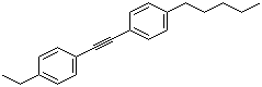structure of CAS# 117923-34-9, 1-Ethyl-4-[2-(4-n-hexylphenyl)ethynyl]benzene;4-Ethyl-4'-n-hexyltolane