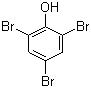 结构式 CAS# 118-79-6, 三溴苯酚; 2,4,6-三溴苯酚; 2,4,6-三溴酚