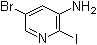5-Bromo-2-iodo-3-pyridinamine molecular structure (CAS 1180678-40-3)