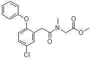 N-[2-(5-Chloro-2-phenoxyphenyl)acetyl]-N-methyl-glycine methyl ester molecular structure (CAS 1180843-76-8)