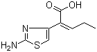 (Z)-2-(2-Aminothiazol-4-yl)-2-pentenoic acid molecular structure (CAS 118109-49-2)