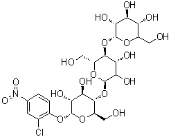 结构式 CAS# 118291-90-0, 2-氯-4-硝基苯基 alpha-麦芽三糖苷