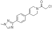 2-氯-1-[3,6-二氢-4-[4-(1-甲基-1H-1,2,4-三唑-3-基)苯基]-1(2H)-吡啶基]乙酮分子结构 (CAS 1184174-06-8)