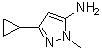 3-Cyclopropyl-1-methyl-1H-pyrazol-5-amine molecular structure (CAS 118430-74-3)