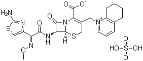 Cefquinome sulfate molecular structure (CAS 118443-89-3)