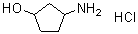 3-Aminocyclopentanol hydrochloride molecular structure (CAS 1184919-69-4)