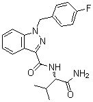 N-[(1S)-1-(氨基羰基)-2-甲基丙基]-1-[(4-氟苯基)甲基]-1H-吲唑-3-甲酰胺分子结构 (CAS 1185282-01-2)